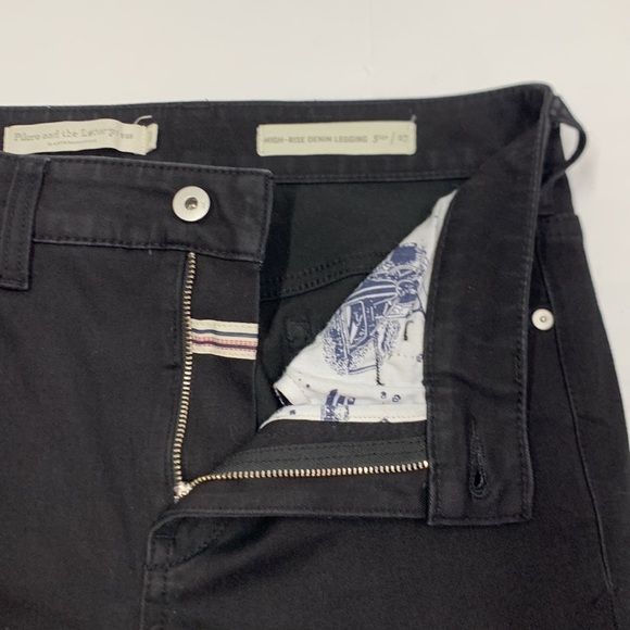Women Pilcro And the Letterpress Black High-Rise Denim Leggings Size 27 - Picture 5 of 12
